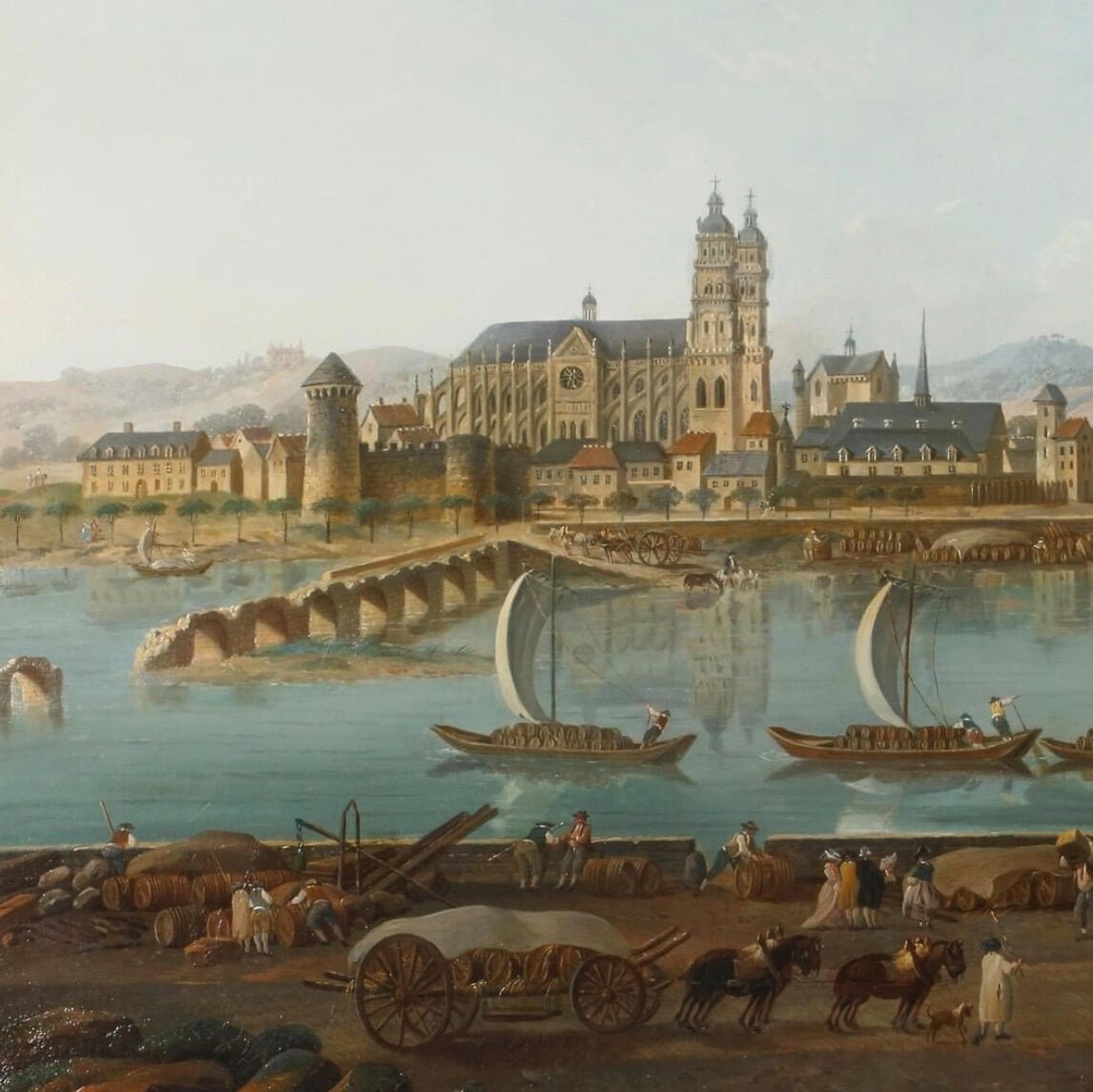 Panoramique de Tours, 1787, Pierre-Antoine Demachy - Musée des Beaux-Arts de Tours